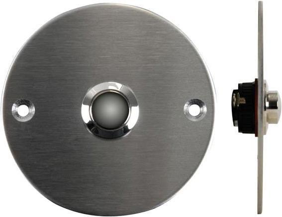 Actual product image Perel Doorbell Push Button In Stainless Steel - No (Cable)