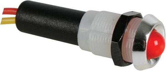 Velleman Voyant LED Rouge 12v - Boitier Chrome