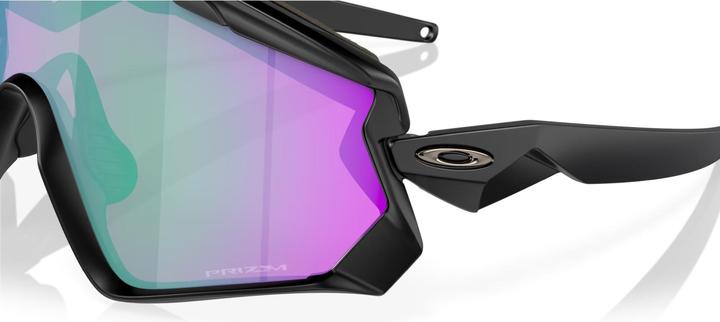 Actual product image Oakley Wind Jacket 2.0 (Mat Black, Prizm road jade)