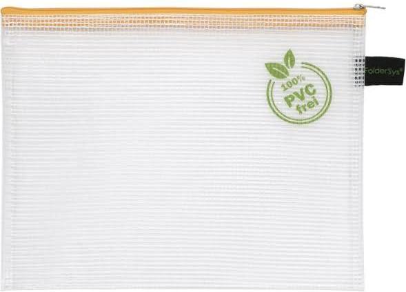 Foldersys Borsa con zip A5 trasparente/gialla 0,20 mm (A5)