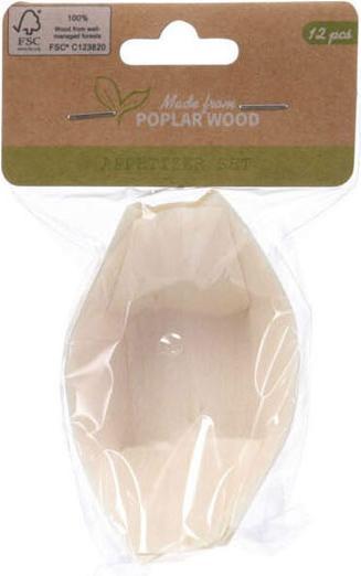 Actual product image Poplar wood starter bowls, 12 pcs.
