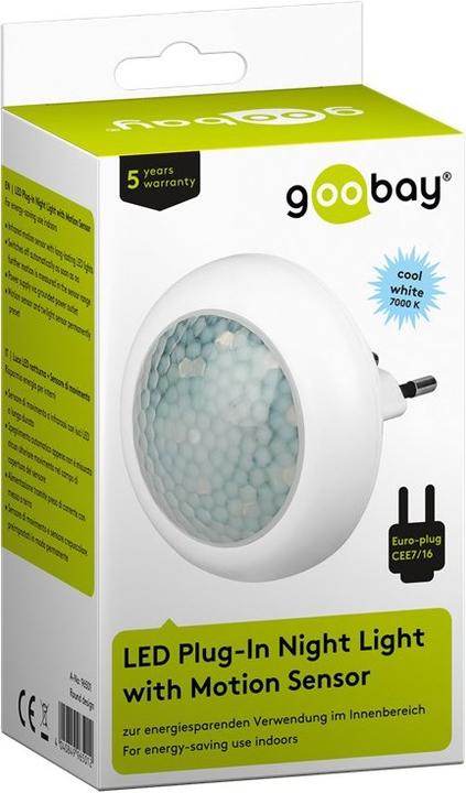 Actual product image Goobay LED night light with motion detector, compact