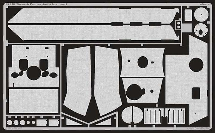Immagine prodotto Eduard Zimmerit Panther Ausf.A in ritardo per il kit Dragon 6358