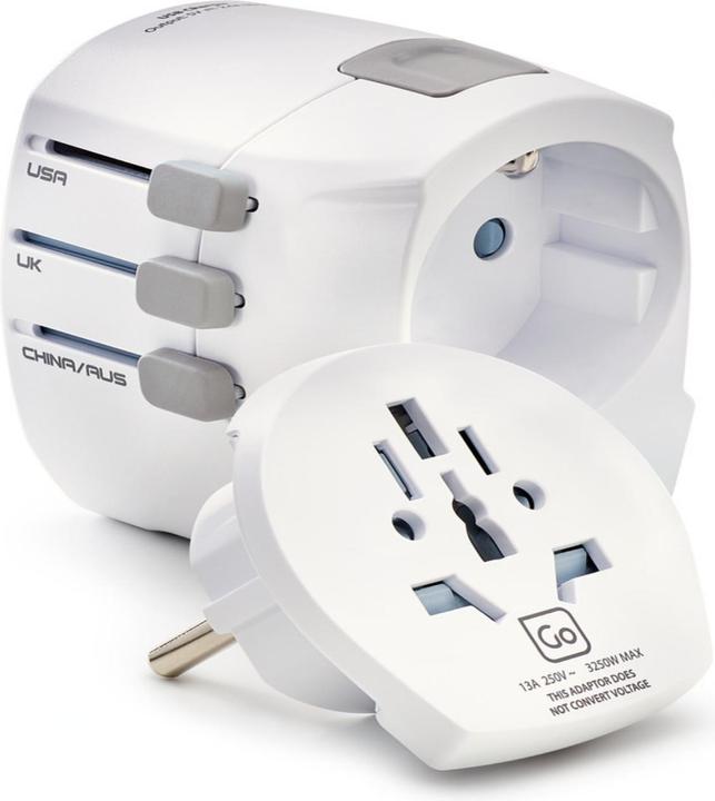 Image du produit Go Travel Worldwide Adaptor + USB Earthed