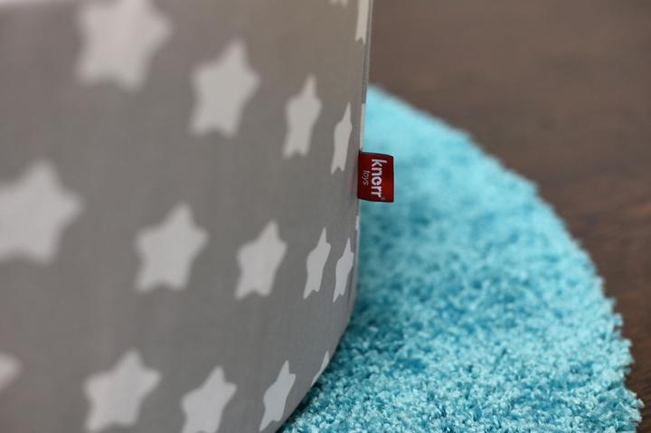 Actual product image Knorrtoys Ball pool soft - "Grey white stars" - 300 balls rose/cream/lightblue
