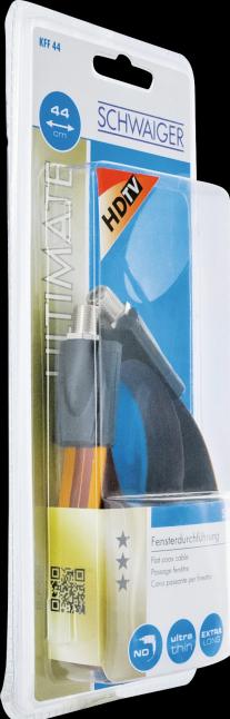 Immagine prodotto Schwaiger Passante a finestra ultrapiatto per cavo coassiale (Boccola a finestra)