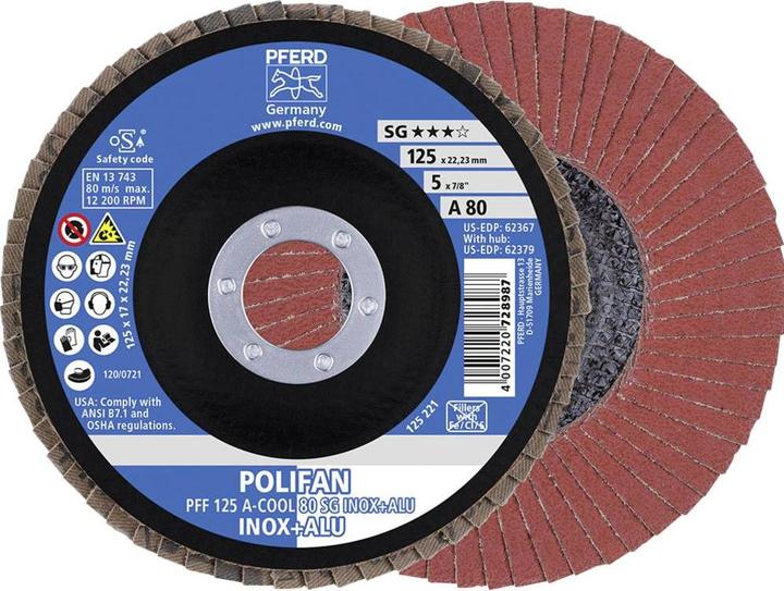 Pferd Disque à lamelles POLIFAN PFF ACOOL 80 SG INOX ALU (80)