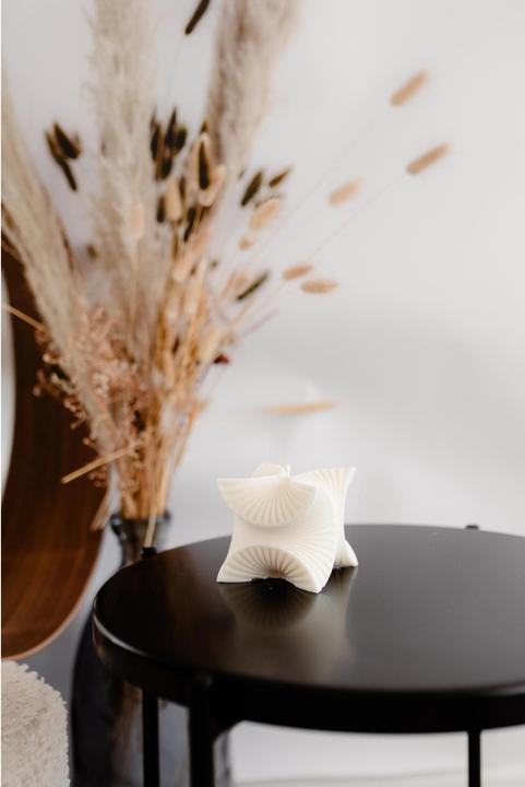 Actual product image Santabarbara Interior Design Candle Fashionista 9 cm x 9 cm, Nature, 1 piece (1 pcs.)