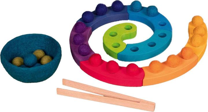 Image du produit Goki Jeu de tri des couleurs en bois Spirale, 29 pcs.