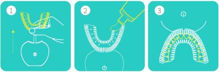 Actual product image V-White Ultrasound (Ultrasonic toothbrush)