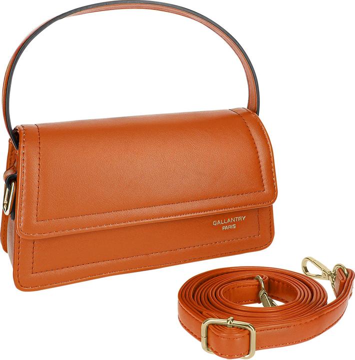 Actual product image Gallantry Brown handbag made from smooth faux leather (15 l)