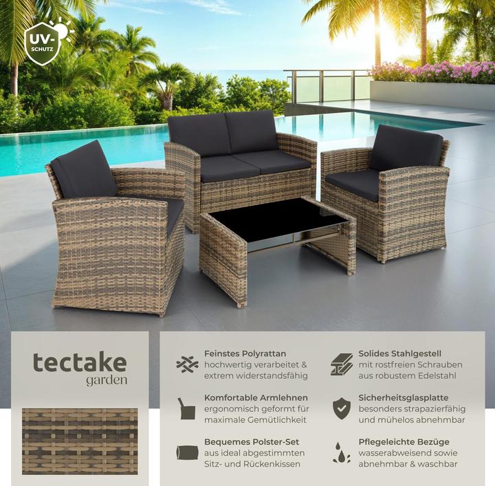 Immagine prodotto tectake Salottino in rattan Lucca