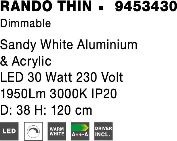 Actual product image Nova Luce Rando Thin (1950 lm)