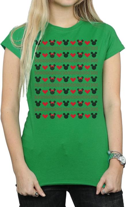 Image du produit Disney - T-shirt MICKEY AND MINNIE CHRISTMAS HEARTS - Femme (L)