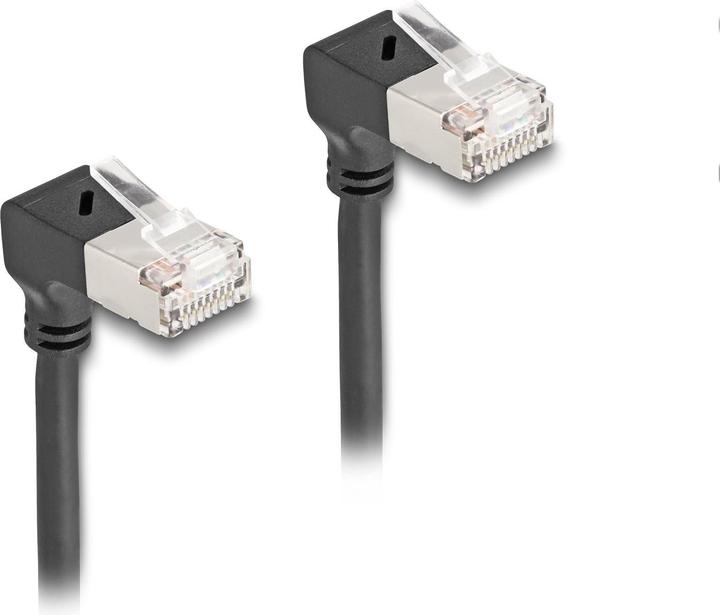 Immagine prodotto Delock Cavo di rete RJ45 Cat.6A S/FTP Slim 90° inferiore / inferiore (S/FTP, CAT6a, 5.50 m)