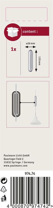 Actual product image Paulmann URail cable sheath for pendant