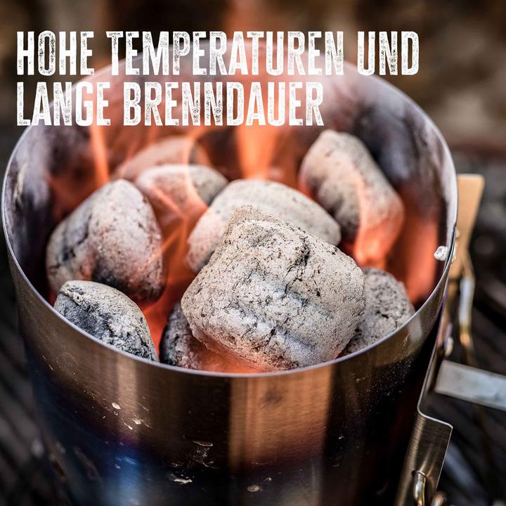 Actual product image Grillfürst Männerglut coconut - 10 kg barbecue briquettes made from coconut shells (10 kg)