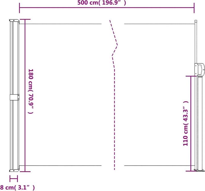 Image du produit VidaXL Store latéral (5 m)