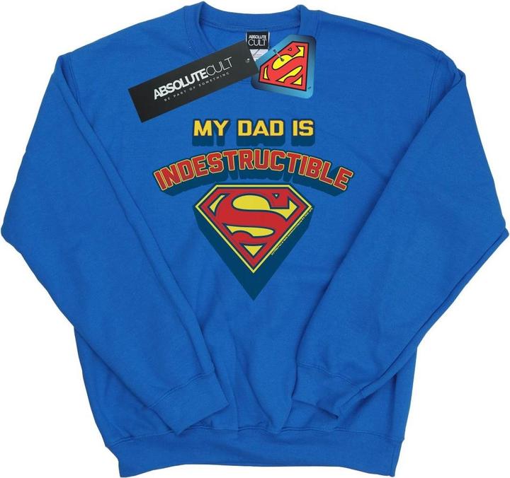 Superman My Dad Is Indestructible Sweatshirt Jungen