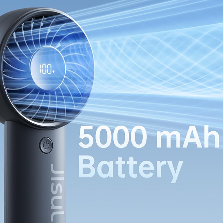 Actual product image Jisulife Handheld Fan Life4 (5000mAh) black