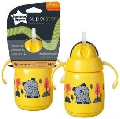 Actual product image Tommee Tippee training straw cup, 7m+, 300ml, yellow, 447831