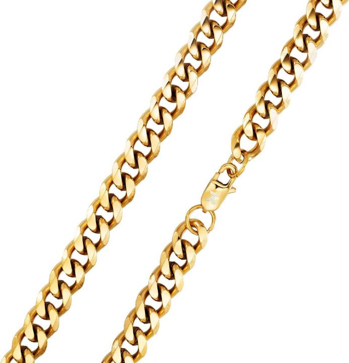 K12 - Gold Cuban Chain - 10.5 mm (ohne Messing, Chirurgenstahl 316L)