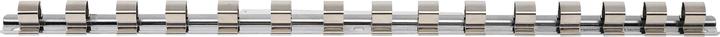 BGS Aufsteckschiene mit 15 Clips 12,5 mm (1/2") (12.5 mm)