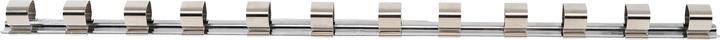 Actual product image BGS Socket Rail with 12 Clips 20 mm (3/4") (20 mm)