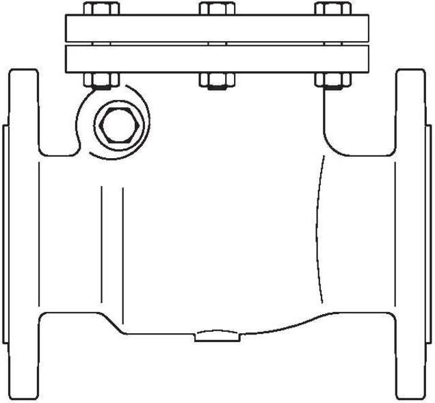 Image du produit Oventrop OV Clapet anti-retour PN 16 Fonte grise Version à bride DN 200