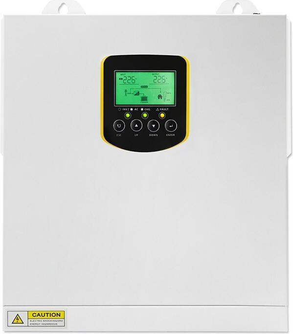 Actual product image Qoltec Hybrid off-grid solar inverter 2 5 kVA | 2 5 kW | 100 A | MPPT | LCD display |