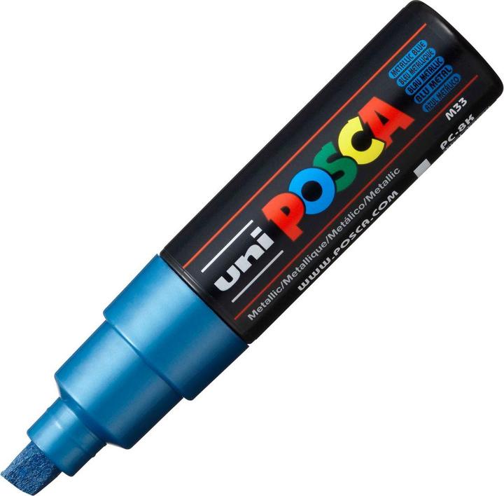 Actual product image Posca Marker PC-8K wedge tip (Blue, 8 mm, 1 x)