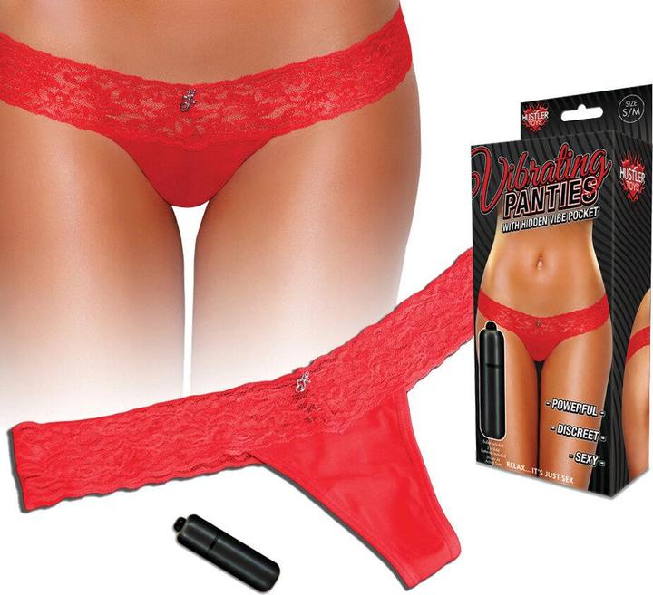 Actual product image Hustler Vibrating Panties slim red M/L (M, L)