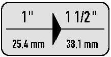 Actual product image ASW Enlargement piece 450 - 3 Drive 1 ″ Output 1.1/2 ″ suitable for power screwdriver bit