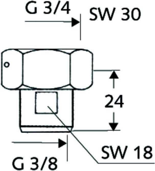 Produktbild Schell Wasserzähler-Verschraubung chrom 3/4Zoll IG 3/4Zoll IG (Rohrverschraubung)
