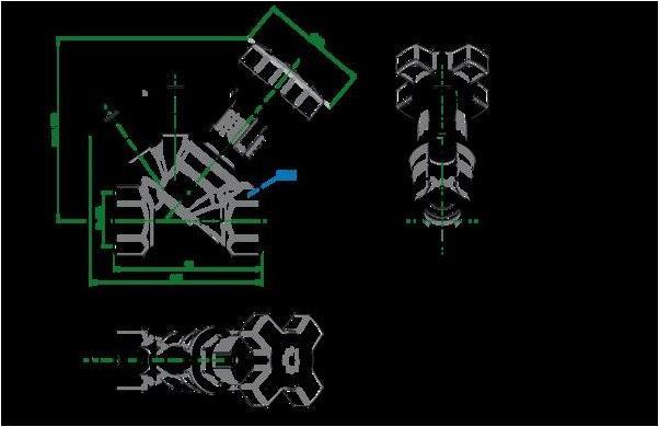 Produktbild Oventrop OV Strangregulierventil Hydrocontrol VTR PN 25 Rotguss 2 Messventile DN 25 1Zoll