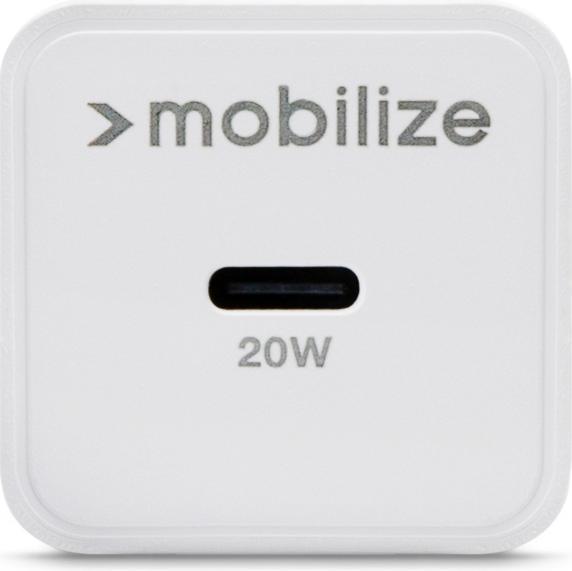 Actual product image Mobilize USB-C Quick Charger 20W + USB-C USB-C Cable White (20 W)