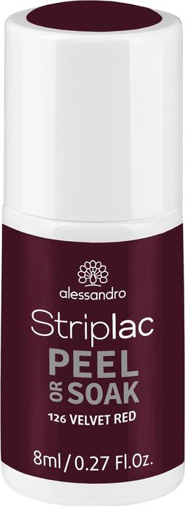 Produktbild Alessandro Striplac Peel or Soak (126 Velvet Red, UV-Gel Lack)