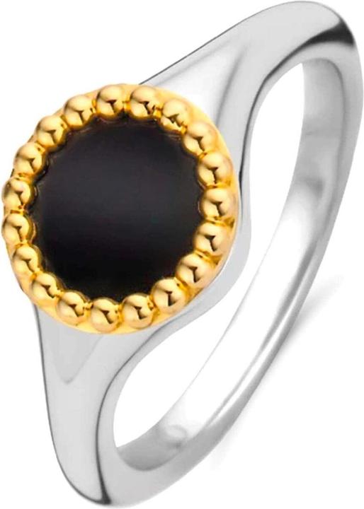 Image du produit Ti Sento Milano Bague avec onyx bicolore doré 12207BO (56, Argent 925)