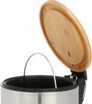 Produktbild Berilo Stahlabfalleimer 5l mit Bambusdeckel (5 l)