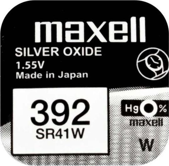 Actual product image Maxell 392 / SR41W - Watch battery (1 pcs., LR41, 39 mAh)