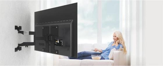 Produktbild Hama TV-Wandhalterung, OLED, flach, schwenkbar, ausziehbar, 229cm (90") bis 50kg (Wand, 90", 50 kg)