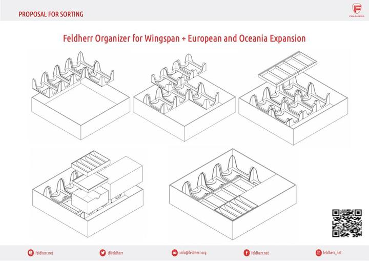 Image du produit Feldherr FH61140 - Organisateur pour Wingspan y compris l'expansion européenne et océanique (Matières plastiques)