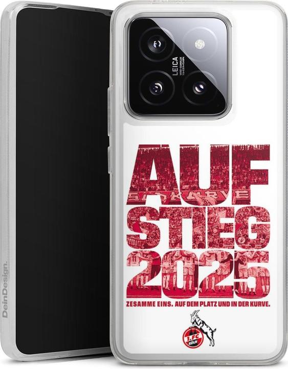 DeinDesign Silikon Hülle für Xiaomi 14T Handyhülle Case Smartphone Schutzhülle 1. FC Köln Aufstieg (Xiaomi 14T)