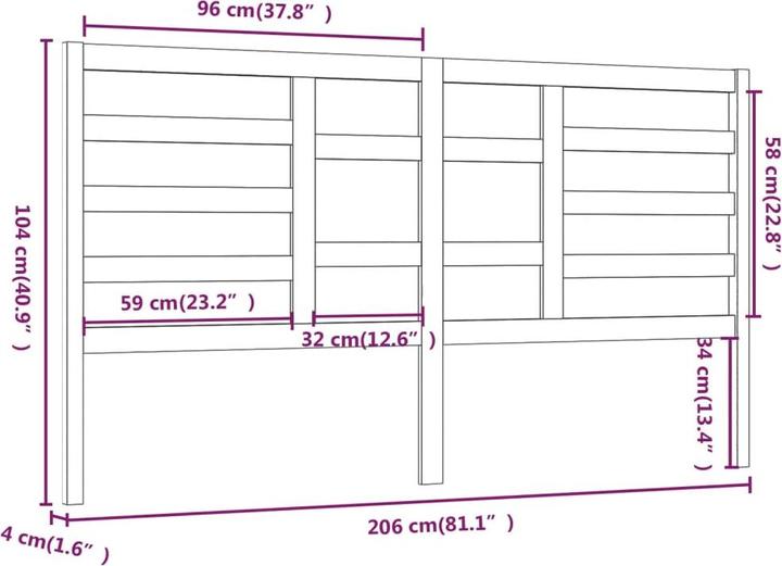 Actual product image VidaXL Edan (206 x 4 x 104 cm)