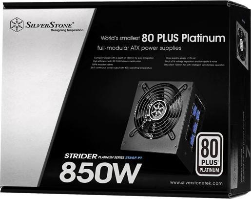 Immagine prodotto Silverstone SST-ST85F-PT Strider 80 PLUS Platinum, modulare - 850 Watt (850 W)