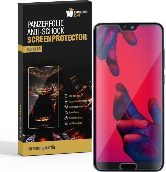Actual product image Protectorking 2x Panzerfolie Anti-Shock HD Klar (2 Piece, Huawei P20 Pro)