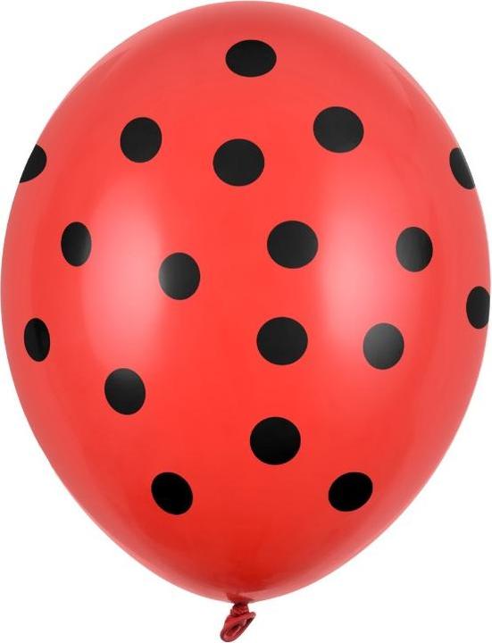 Produktbild Partydeco Luftballons mit Punkten - Rot 30cm (6St.) (6 x)