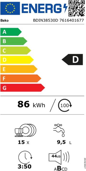 Energy Label Beko BDIN38530D
