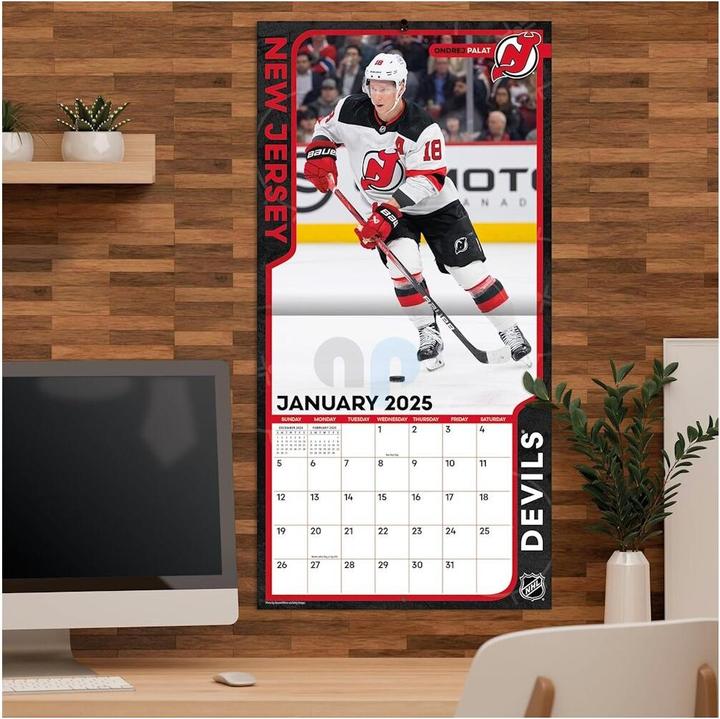 Produktbild NHL - New Jersey Devils - 30.5 x 30.5 cm Team Wandkalender 2025 (30.5 x 30.5 cm, Französisch, Italienisch, Spanisch, Deutsch, Englisch)
