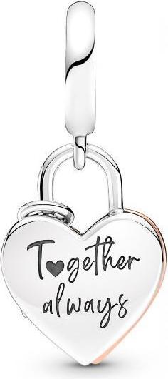 Actual product image Pandora Two Tone Rose Collection Heart Castle